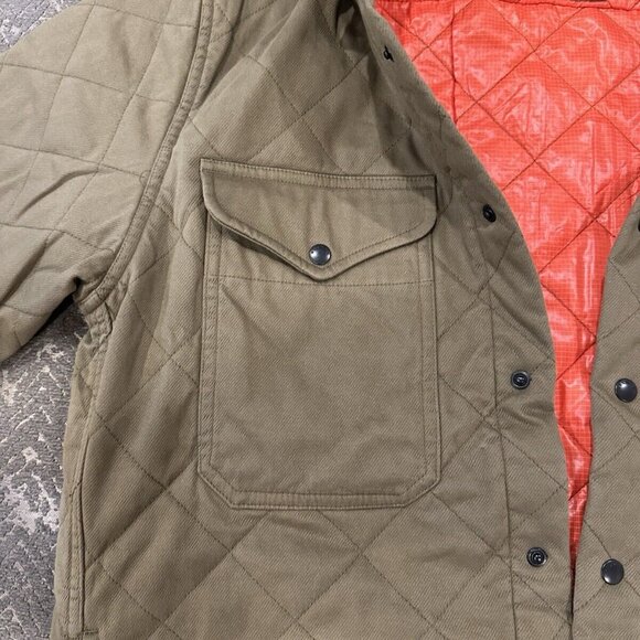 RELWEN Moleskin Twill Insulated Shirt Jacket in Barleycorn, Mens Large - Picture 3 of 5